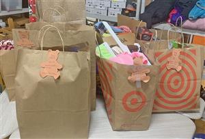 bags full of donated items
